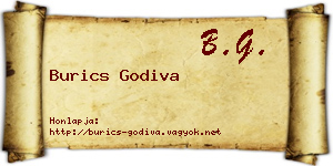 Burics Godiva névjegykártya